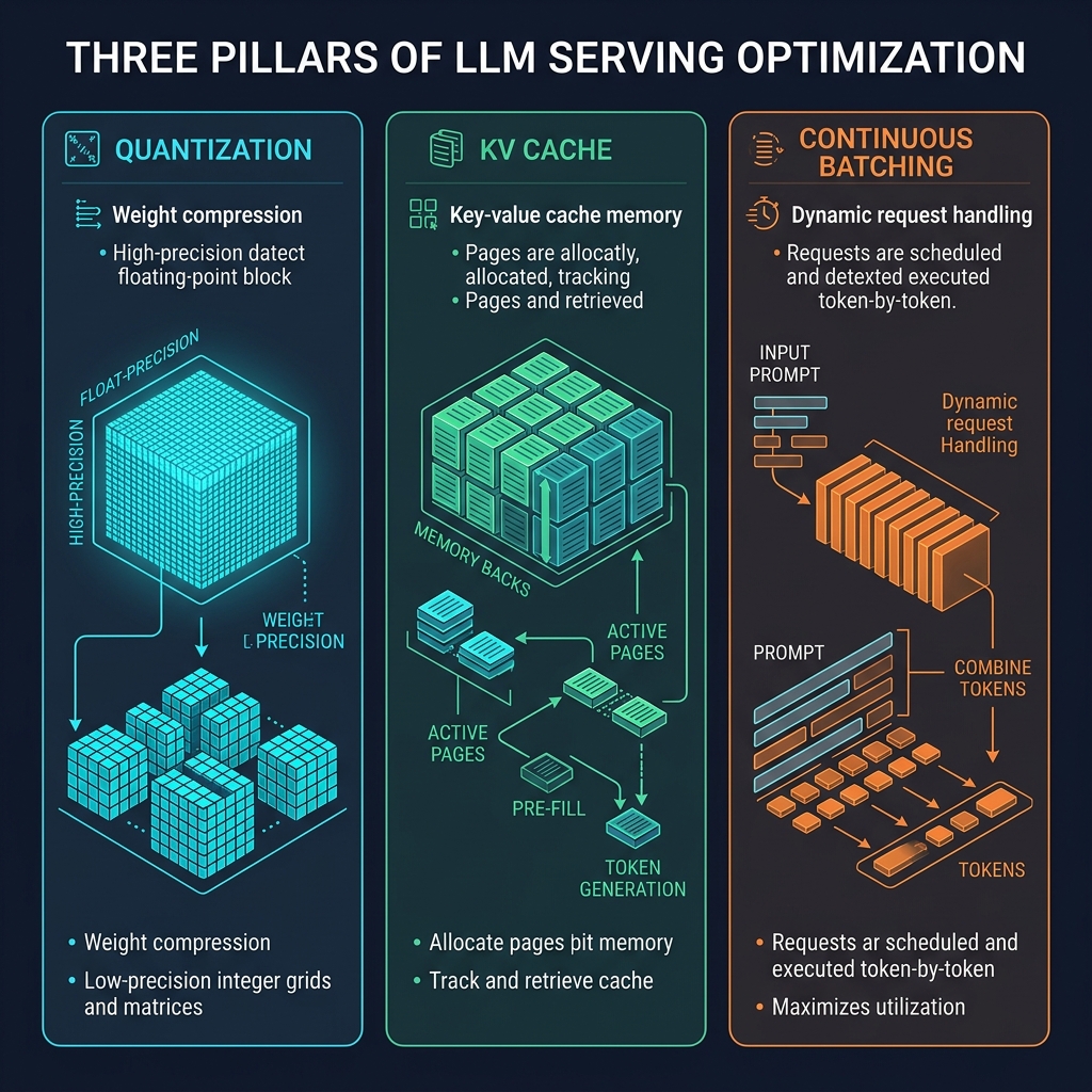 Three Pillars of LLM Serving Optimization